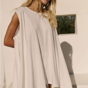 Free People Women's Cream Mini Dress